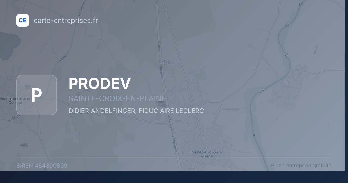 PRODEV — 484390869 — fiche entreprise