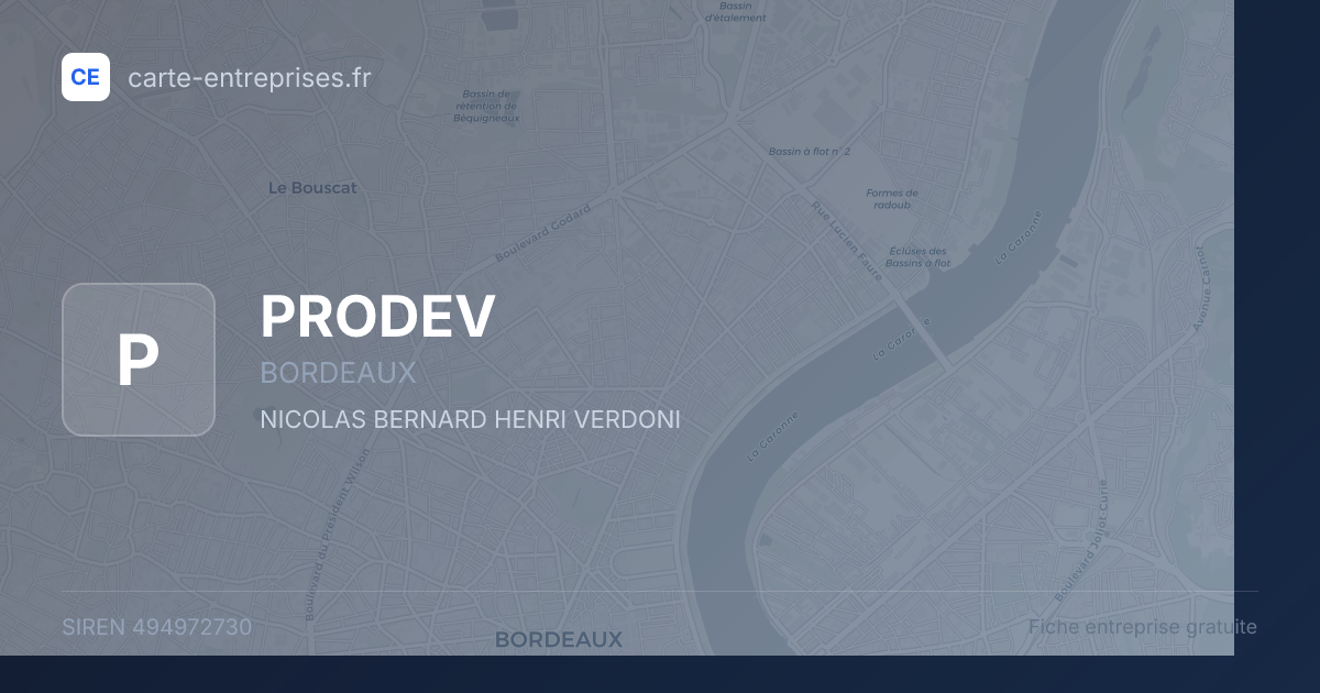 PRODEV — 494972730 — fiche entreprise