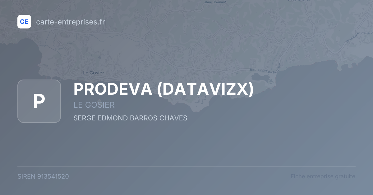 PRODEVA (DATAVIZX) — 913541520 — fiche entreprise