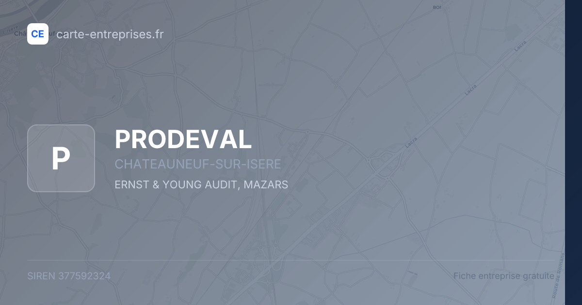PRODEVAL — 377592324 — fiche entreprise