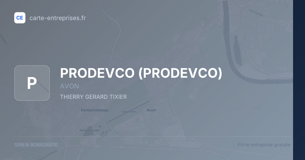 PRODEVCO — 808606610 — fiche entreprise