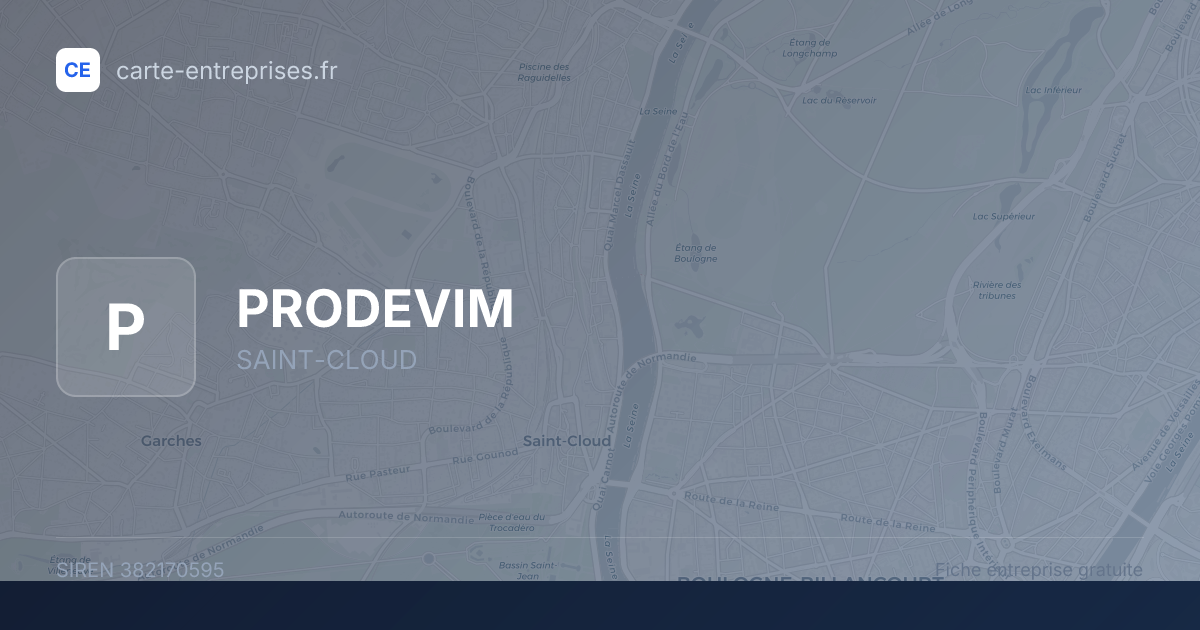 PRODEVIM — 382170595 — fiche entreprise
