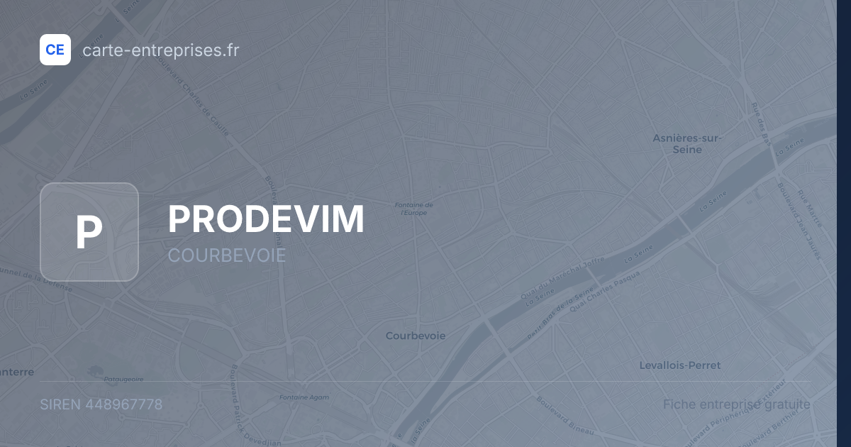 PRODEVIM — 448967778 — fiche entreprise