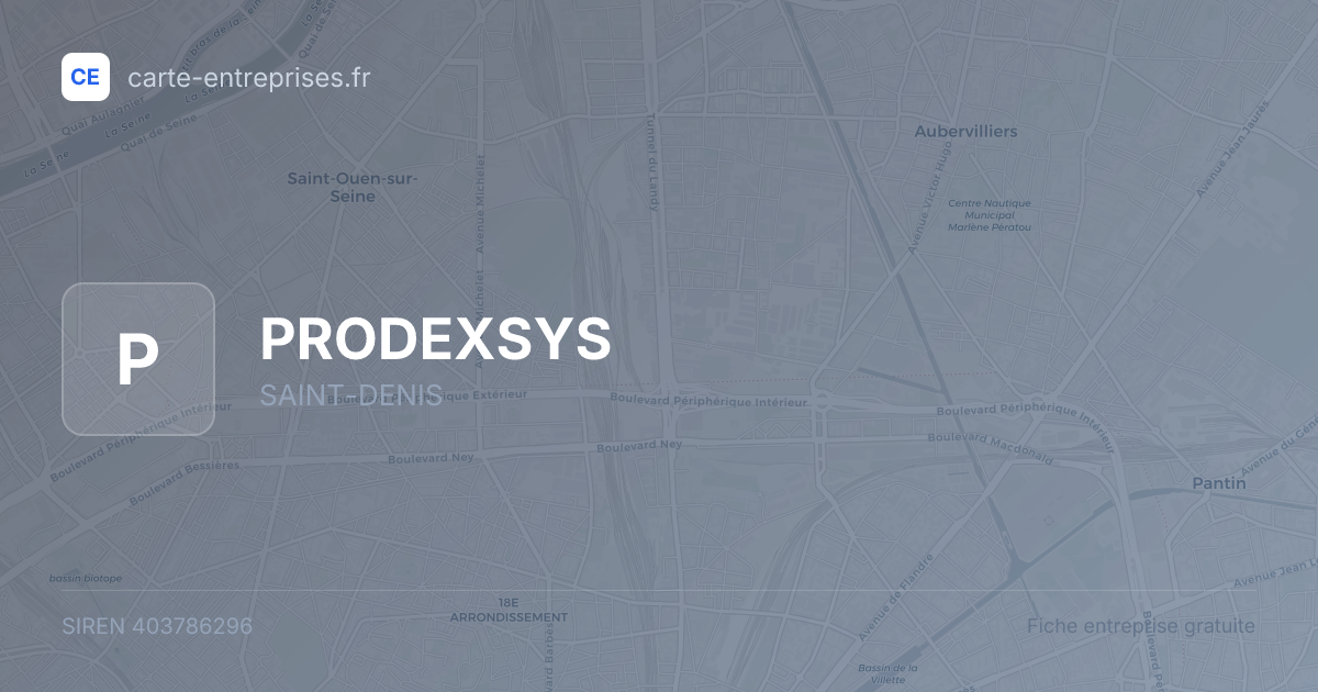 PRODEXSYS — 403786296 — fiche entreprise