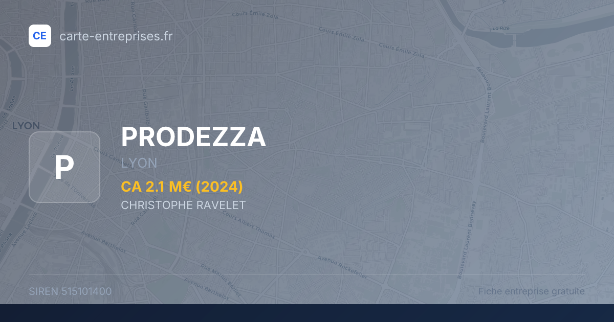 PRODEZZA — 515101400 — fiche entreprise
