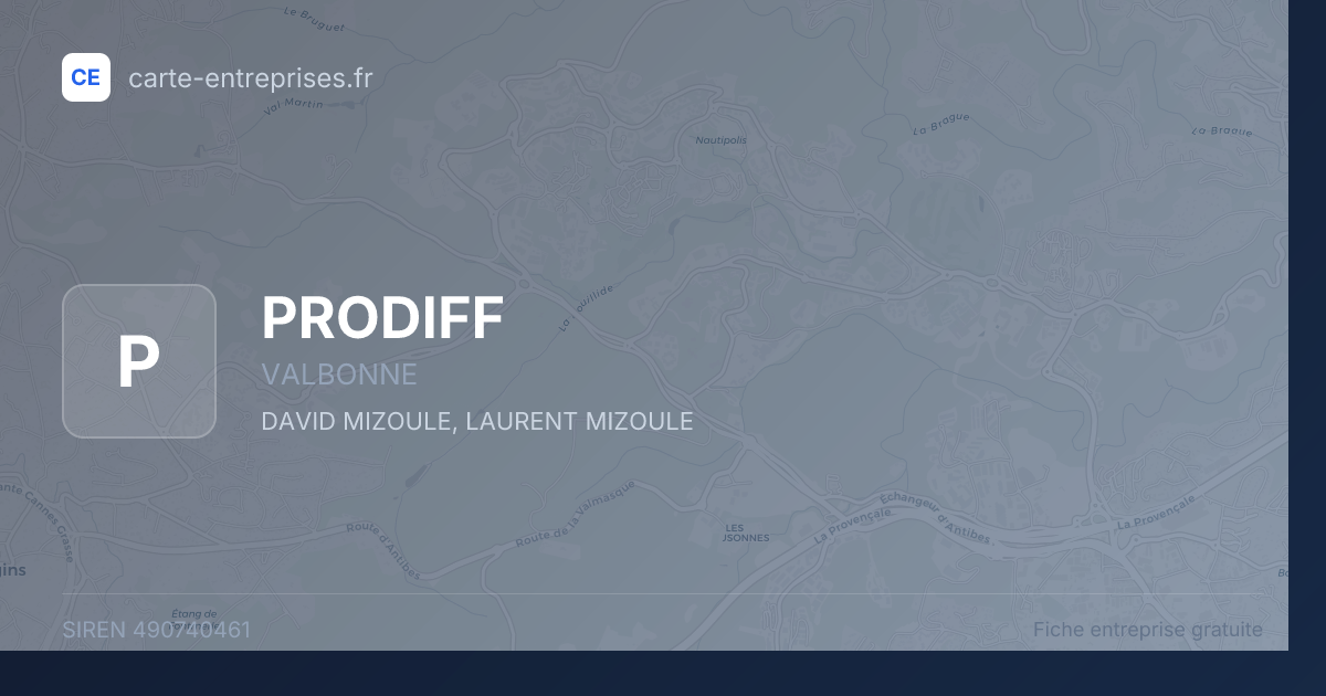PRODIFF — 490740461 — fiche entreprise