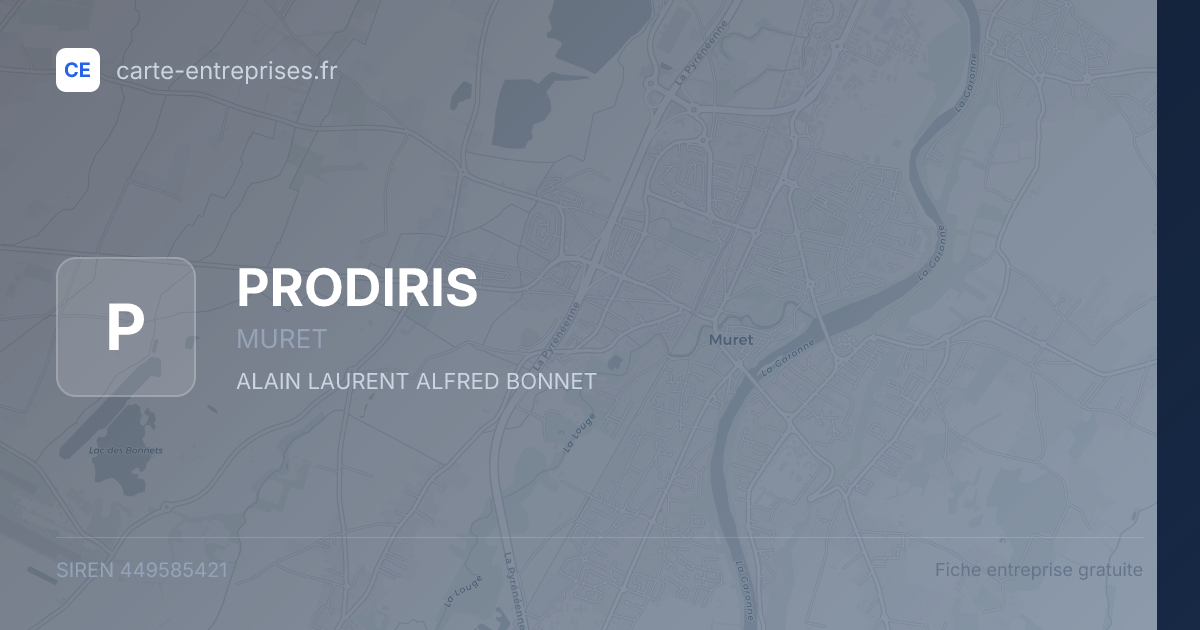 PRODIRIS — 449585421 — fiche entreprise