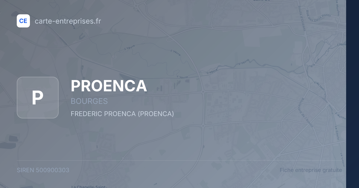 PROENCA — 500900303 — fiche entreprise