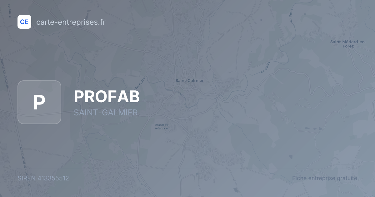 PROFAB — 413355512 — fiche entreprise