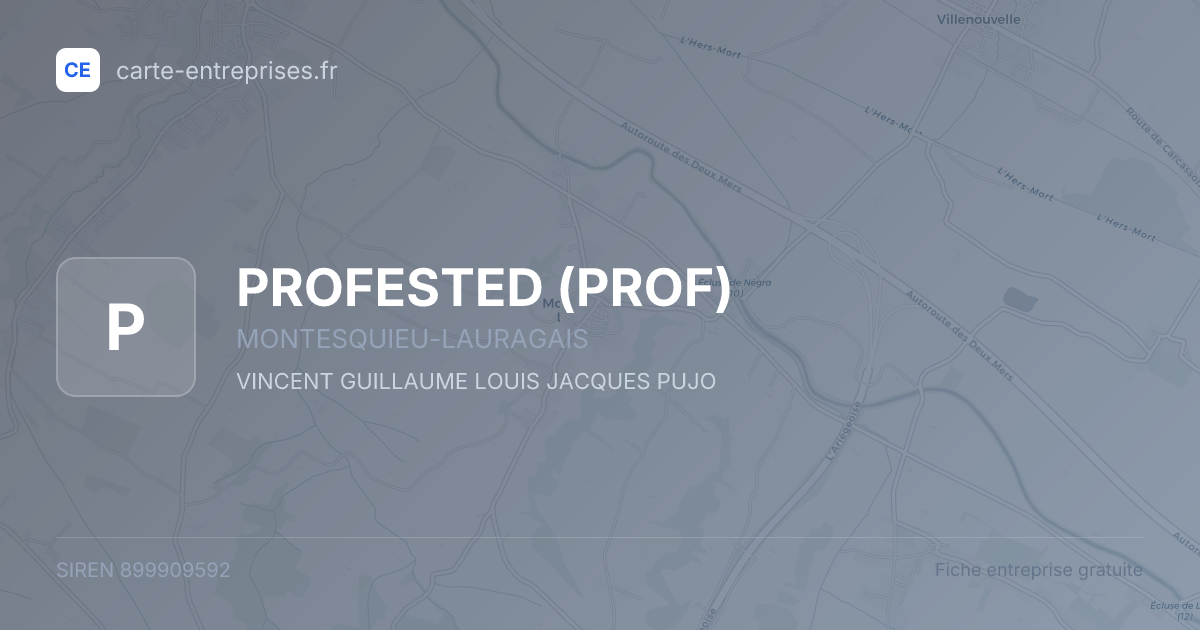 PROFESTED (PROF) — 899909592 — fiche entreprise
