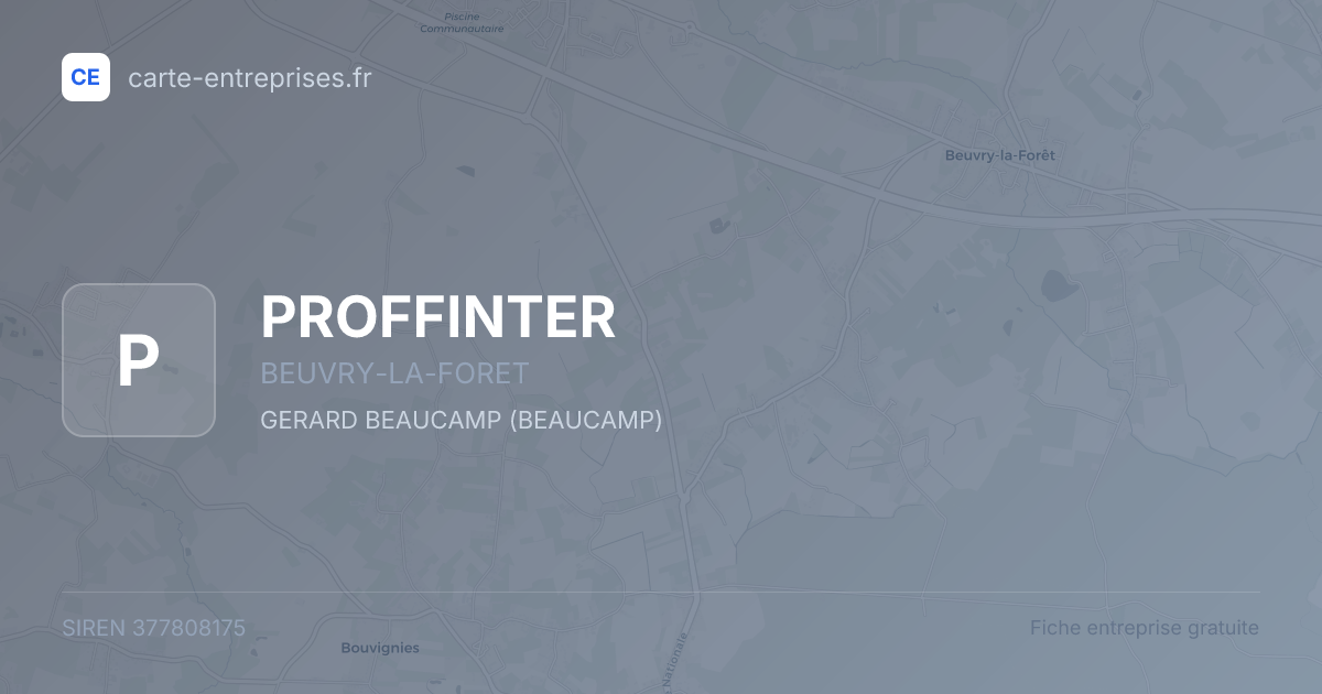 PROFFINTER — 377808175 — fiche entreprise