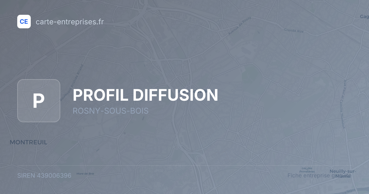 PROFIL DIFFUSION — 439006396 — fiche entreprise