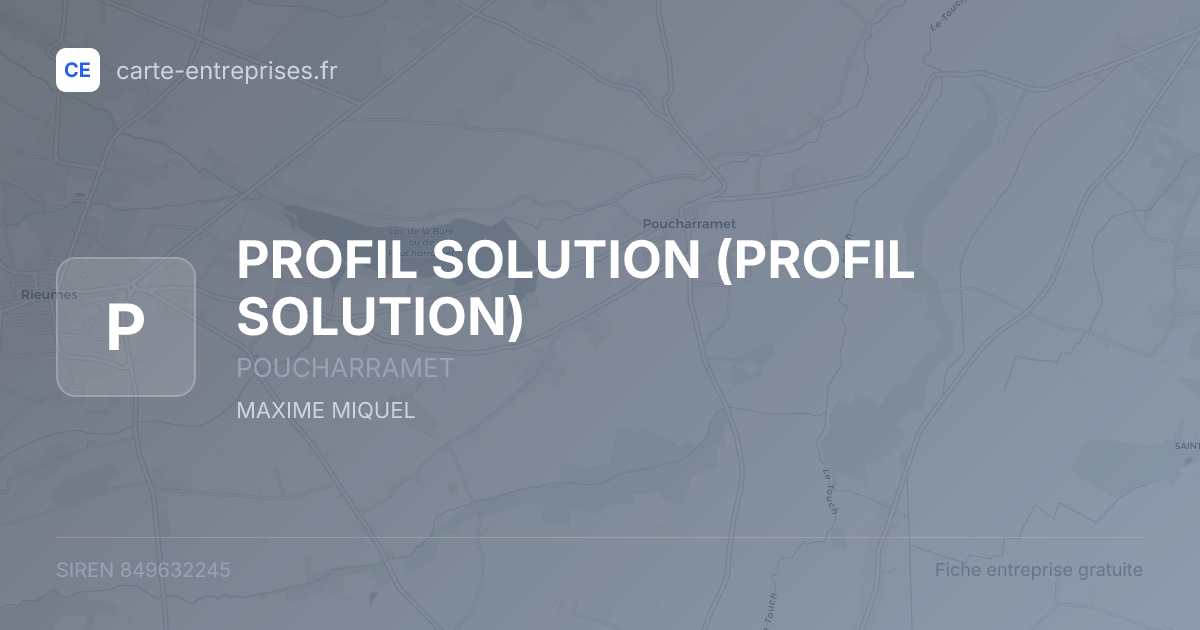PROFIL SOLUTION — 849632245 — fiche entreprise