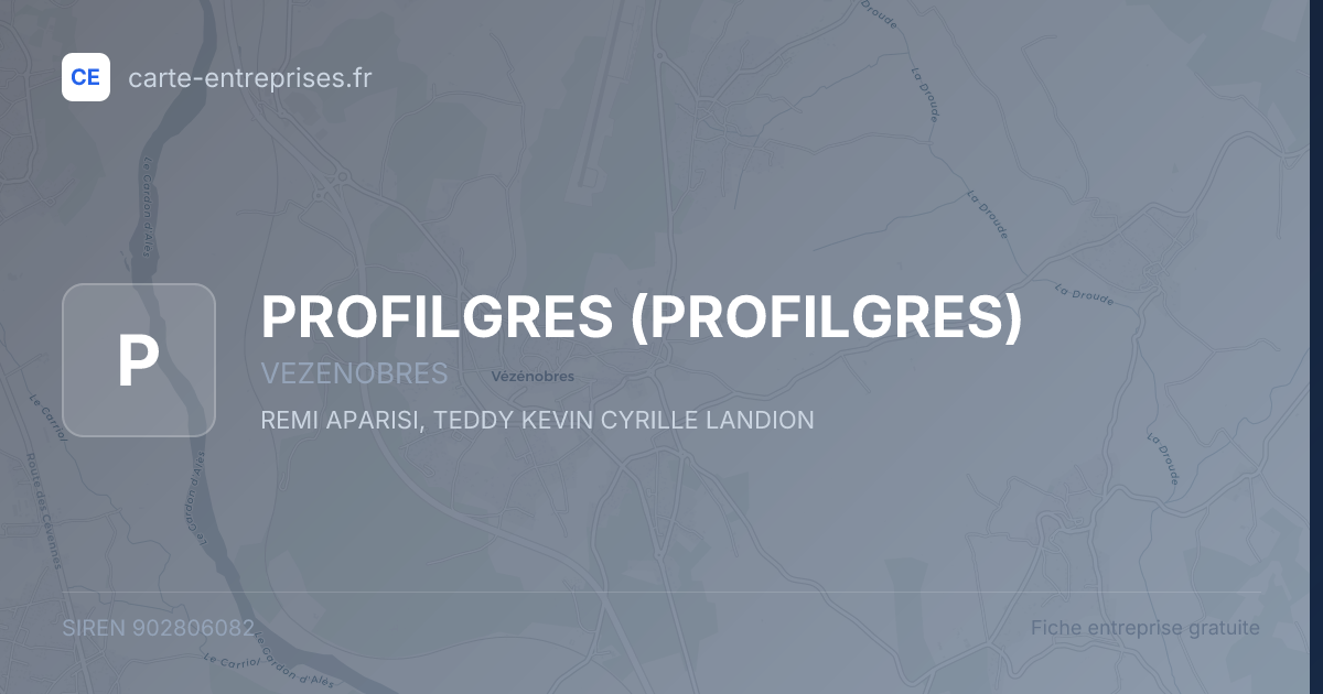 PROFILGRES — 902806082 — fiche entreprise