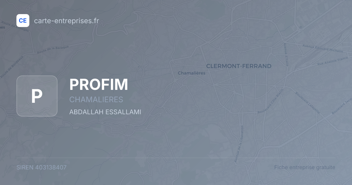 PROFIM — 403138407 — fiche entreprise