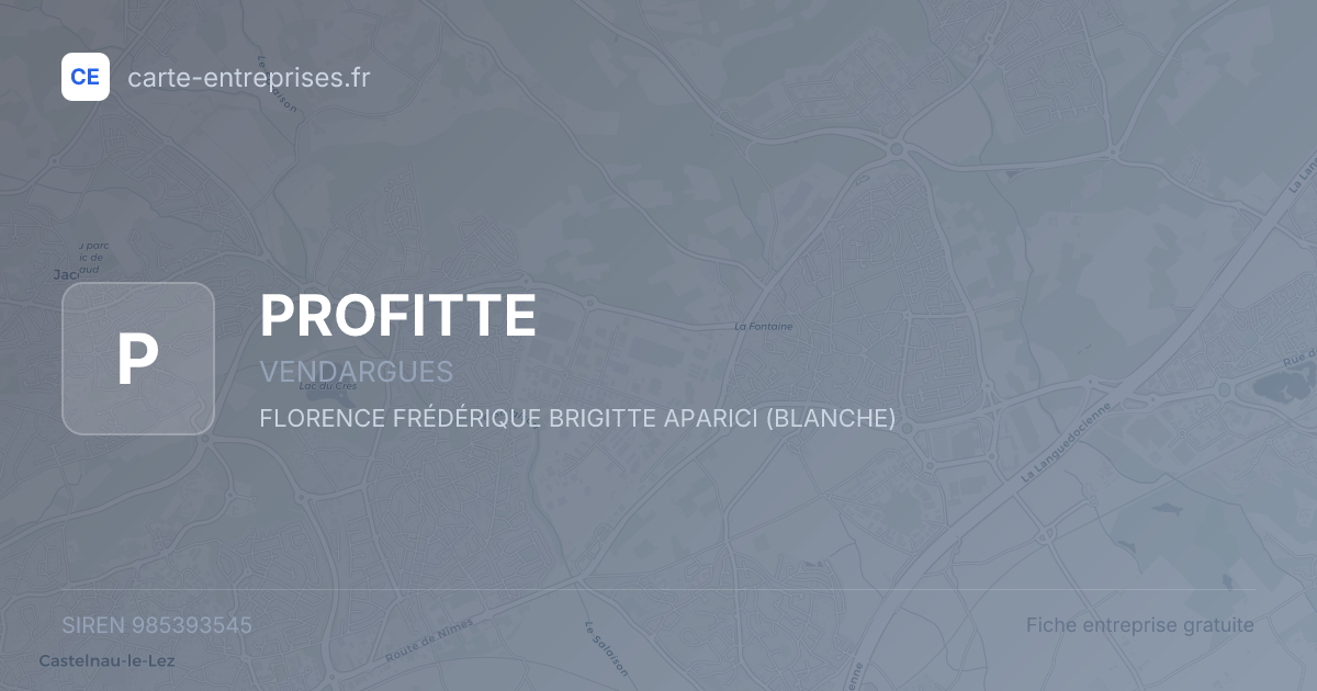 PROFITTE — 985393545 — fiche entreprise