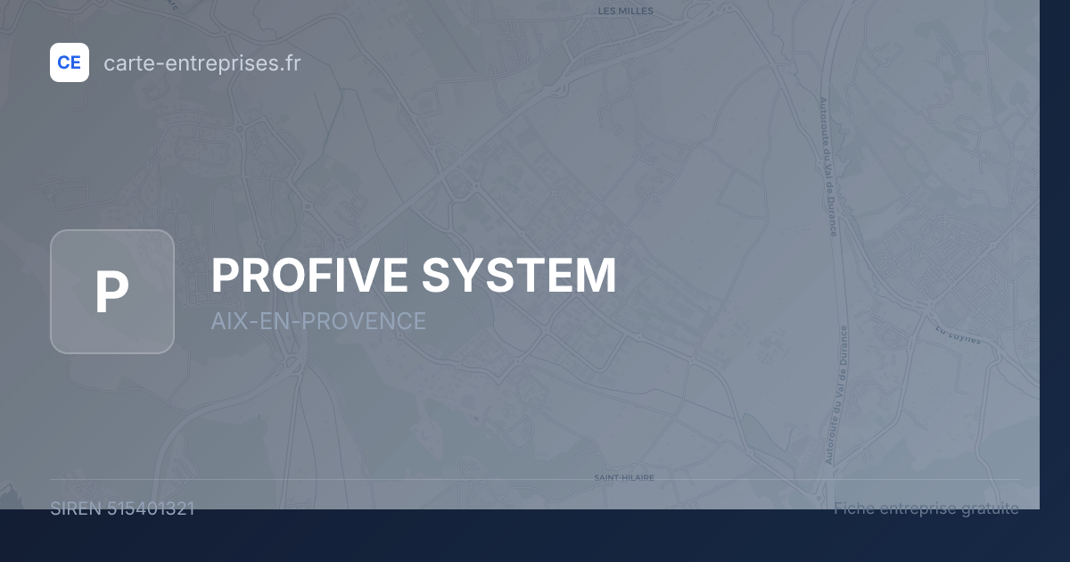 PROFIVE SYSTEM — 515401321 — fiche entreprise