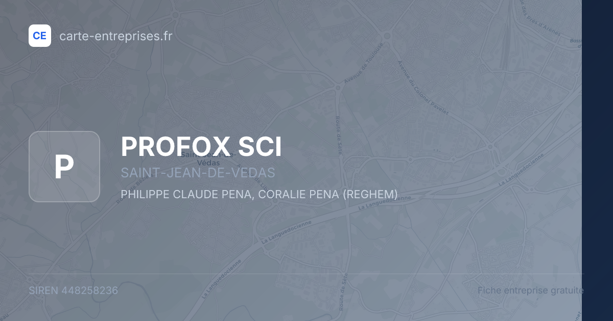 PROFOX SCI — 448258236 — fiche entreprise
