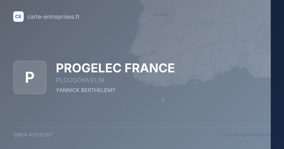PROGELEC FRANCE — 451010367 — fiche entreprise