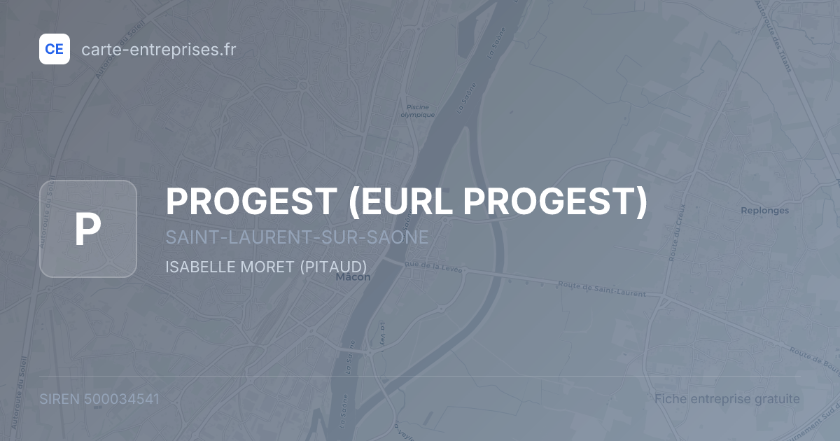 PROGEST (EURL PROGEST) — 500034541 — fiche entreprise
