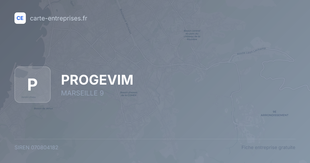 PROGEVIM — 070804182 — fiche entreprise