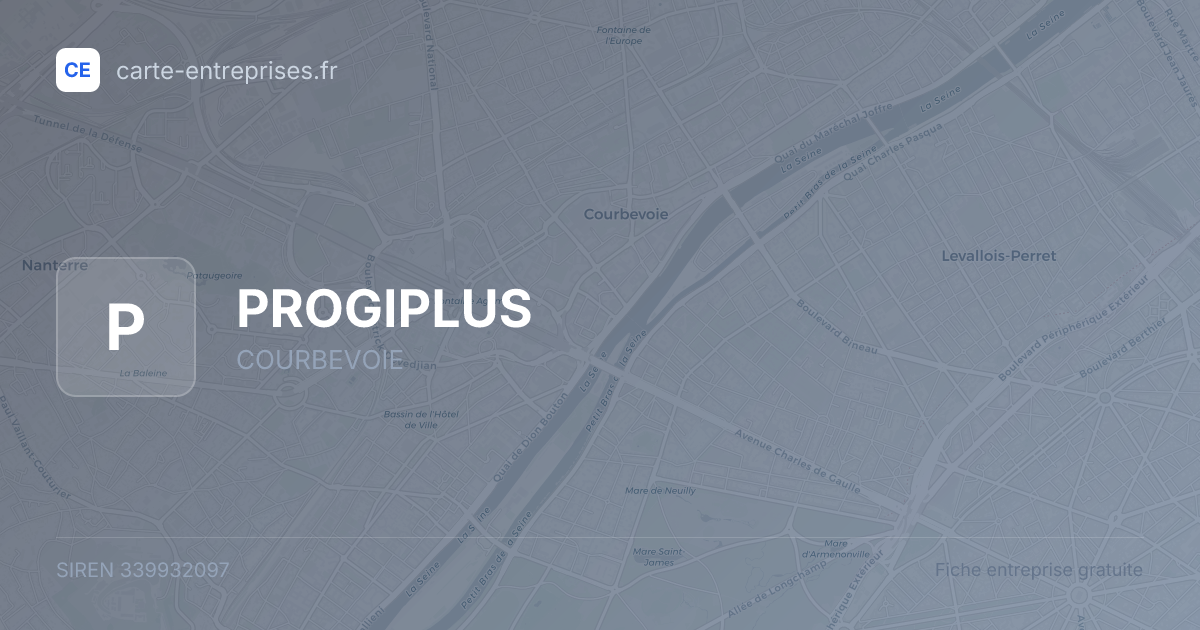 PROGIPLUS — 339932097 — fiche entreprise