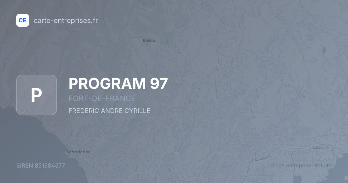 PROGRAM 97 — 851884577 — fiche entreprise