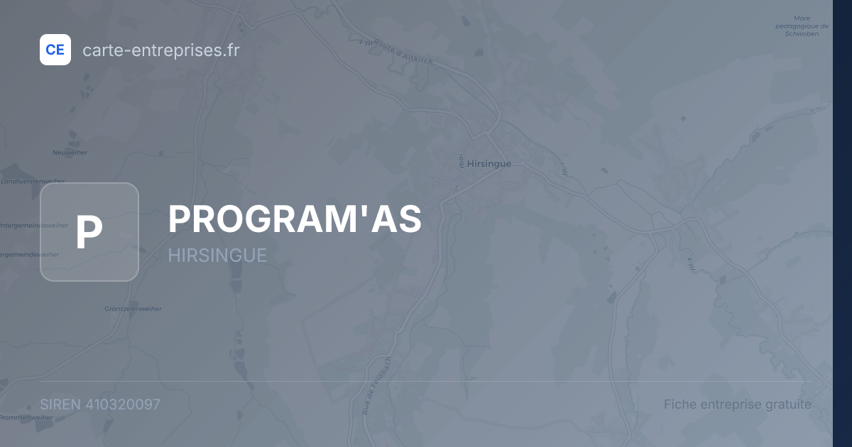 PROGRAM'AS — 410320097 — fiche entreprise