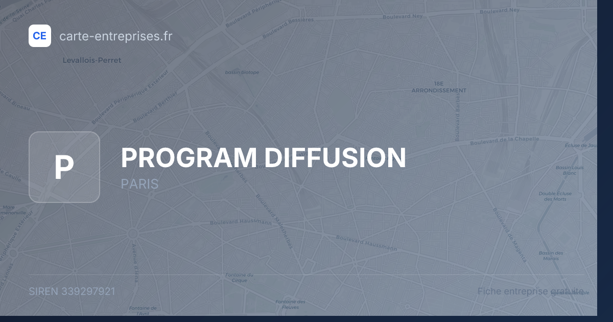 PROGRAM DIFFUSION — 339297921 — fiche entreprise