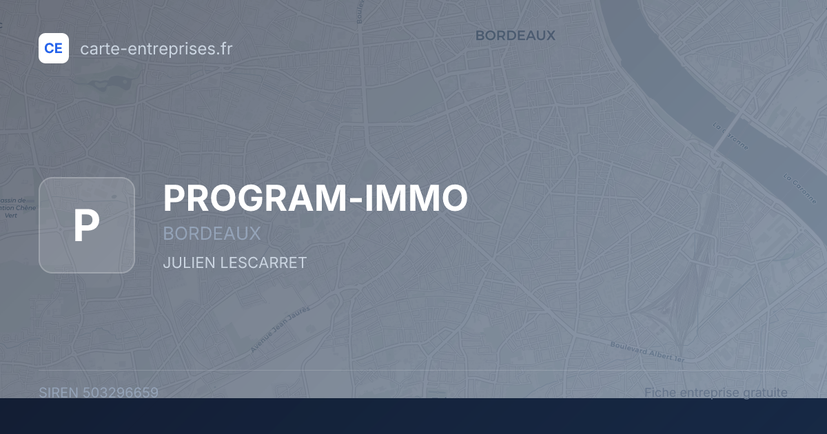 PROGRAM-IMMO — 503296659 — fiche entreprise