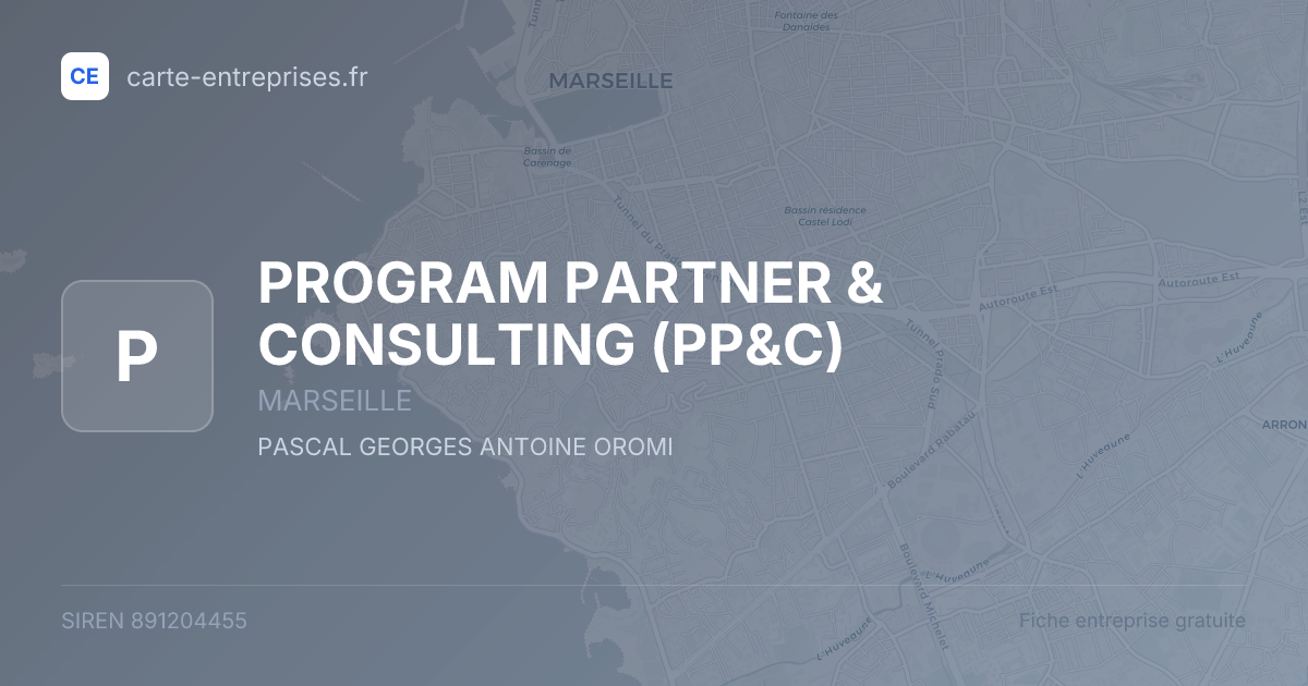 PROGRAM PARTNER & CONSULTING (PP&C) — 891204455 — fiche entreprise