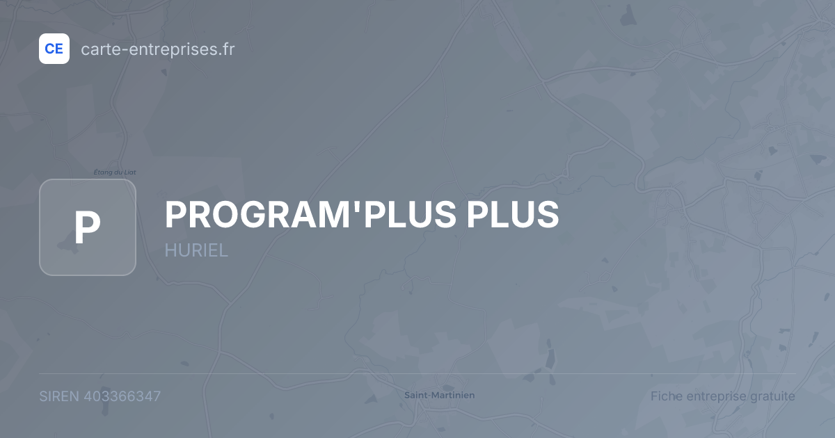 PROGRAM'PLUS PLUS — 403366347 — fiche entreprise