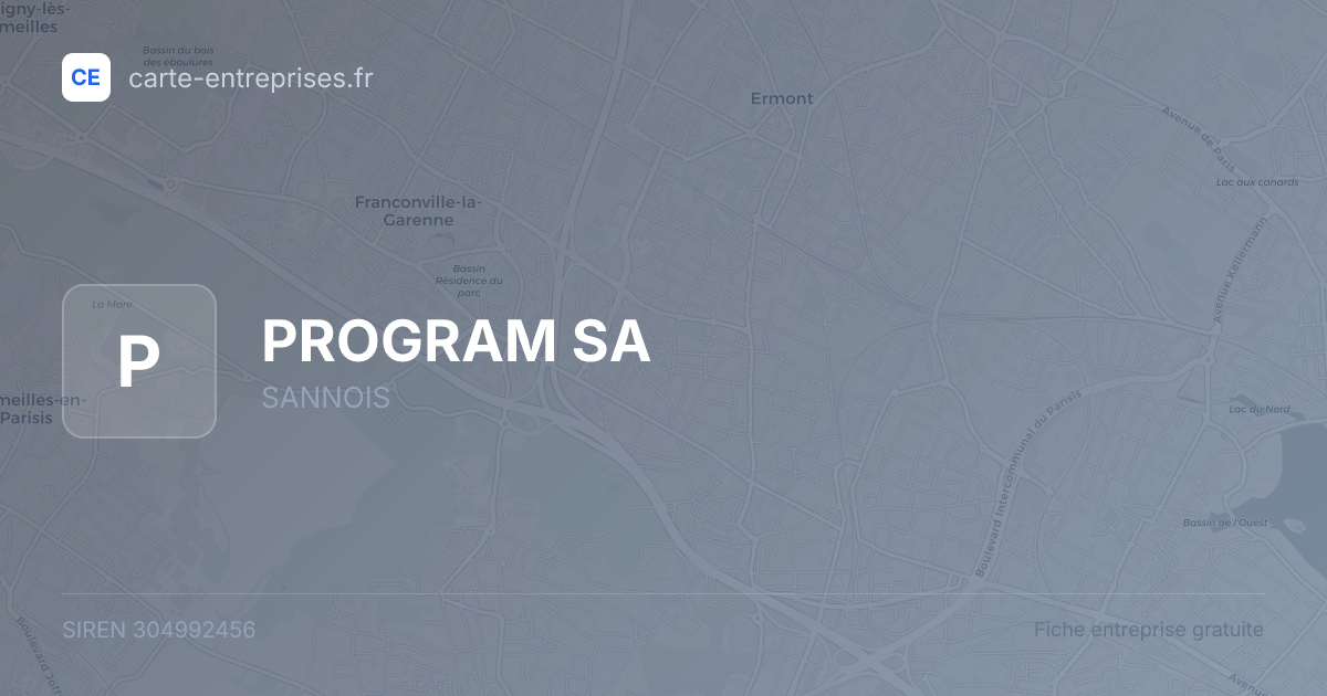 PROGRAM SA — 304992456 — fiche entreprise