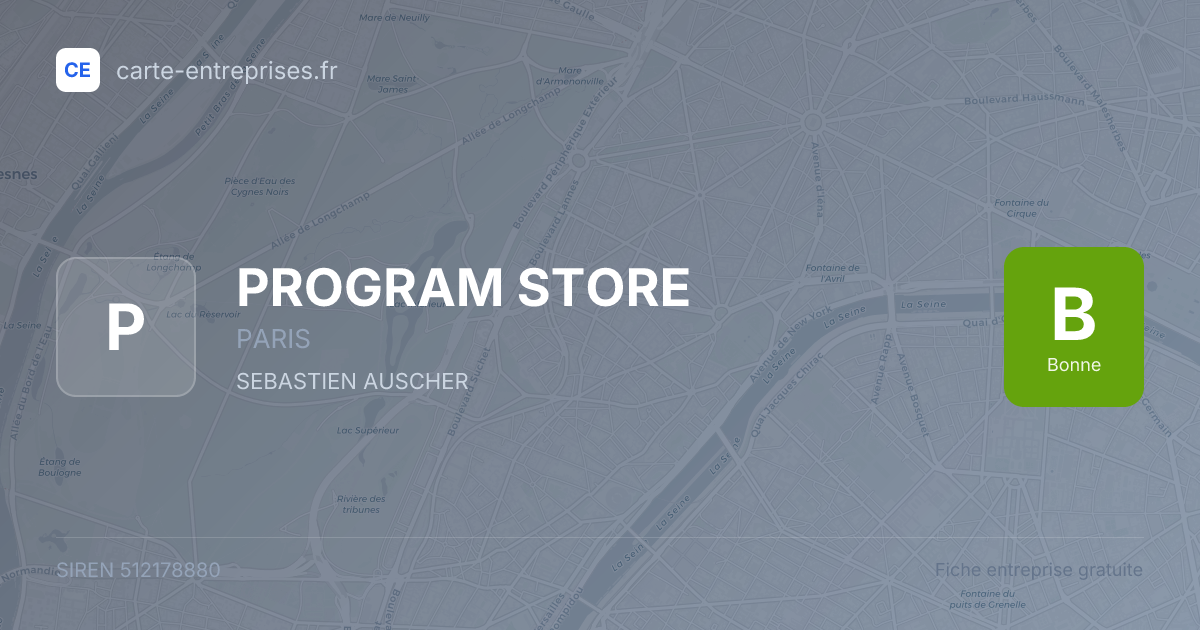 PROGRAM STORE — 512178880 — fiche entreprise