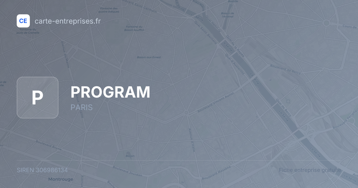 PROGRAM — 306986134 — fiche entreprise