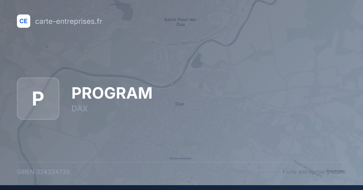 PROGRAM — 324334739 — fiche entreprise