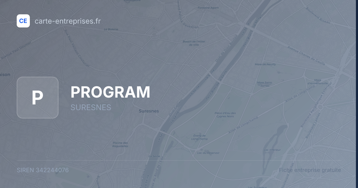PROGRAM — 342244076 — fiche entreprise