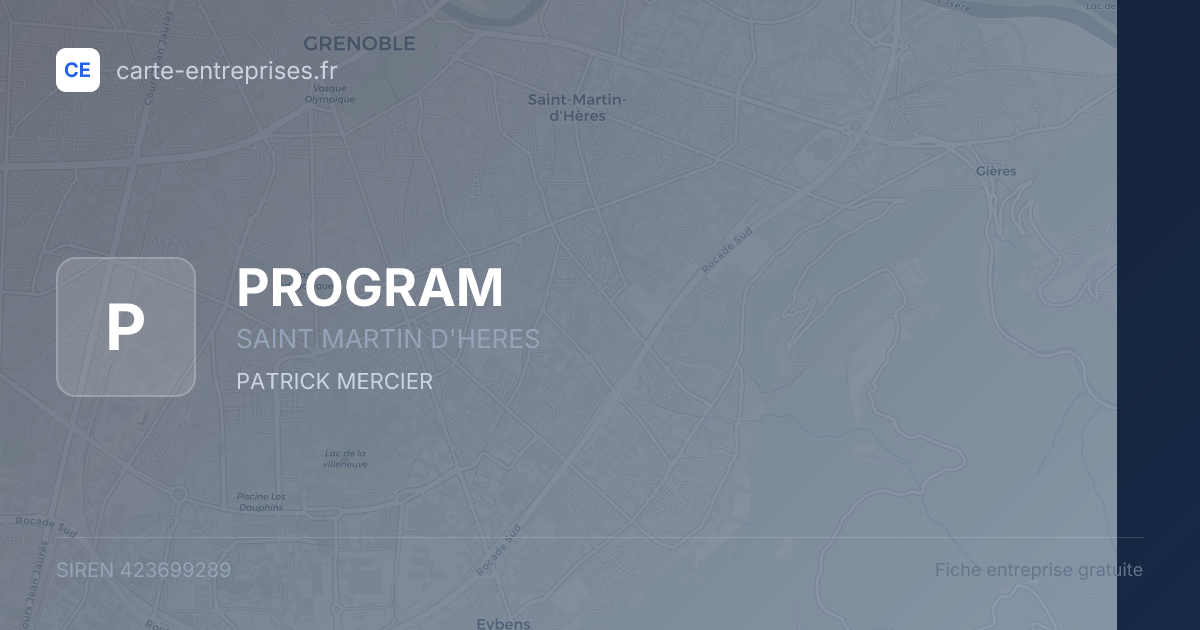 PROGRAM — 423699289 — fiche entreprise