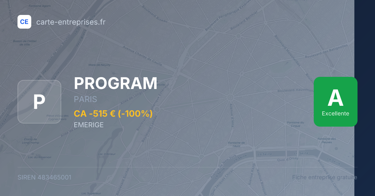 PROGRAM — 483465001 — fiche entreprise