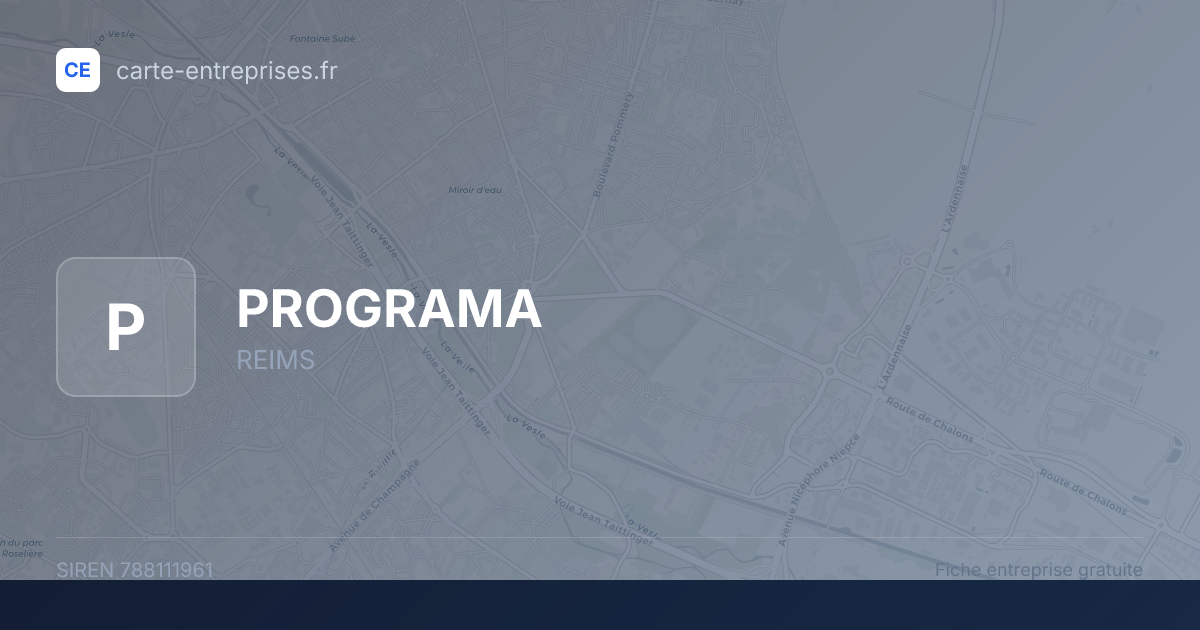 PROGRAMA — 788111961 — fiche entreprise