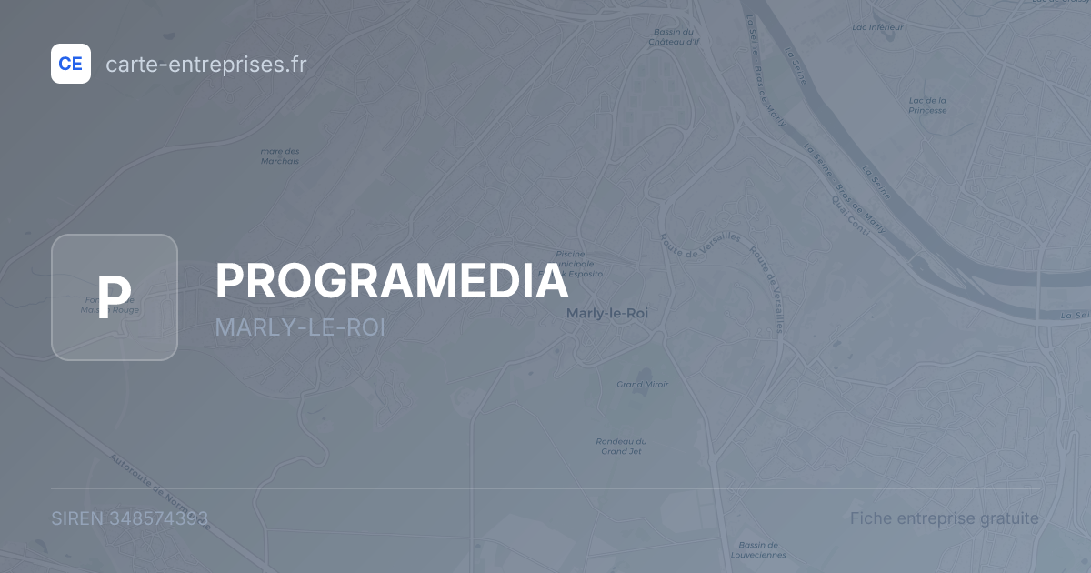 PROGRAMEDIA — 348574393 — fiche entreprise