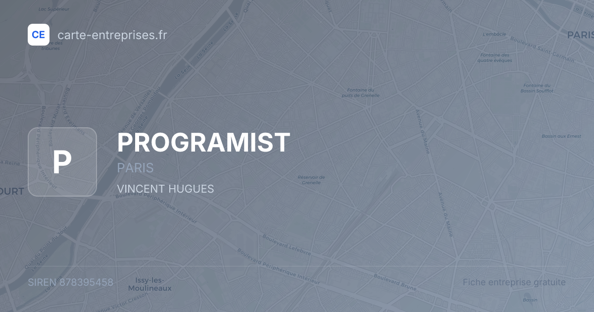 PROGRAMIST — 878395458 — fiche entreprise