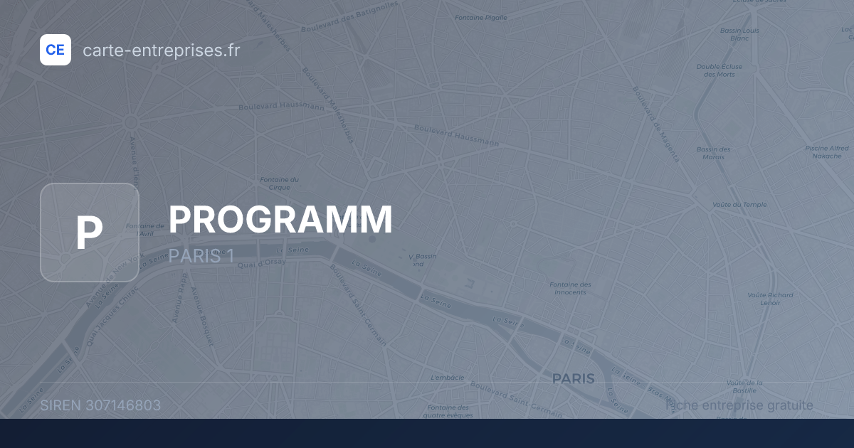 PROGRAMM — 307146803 — fiche entreprise