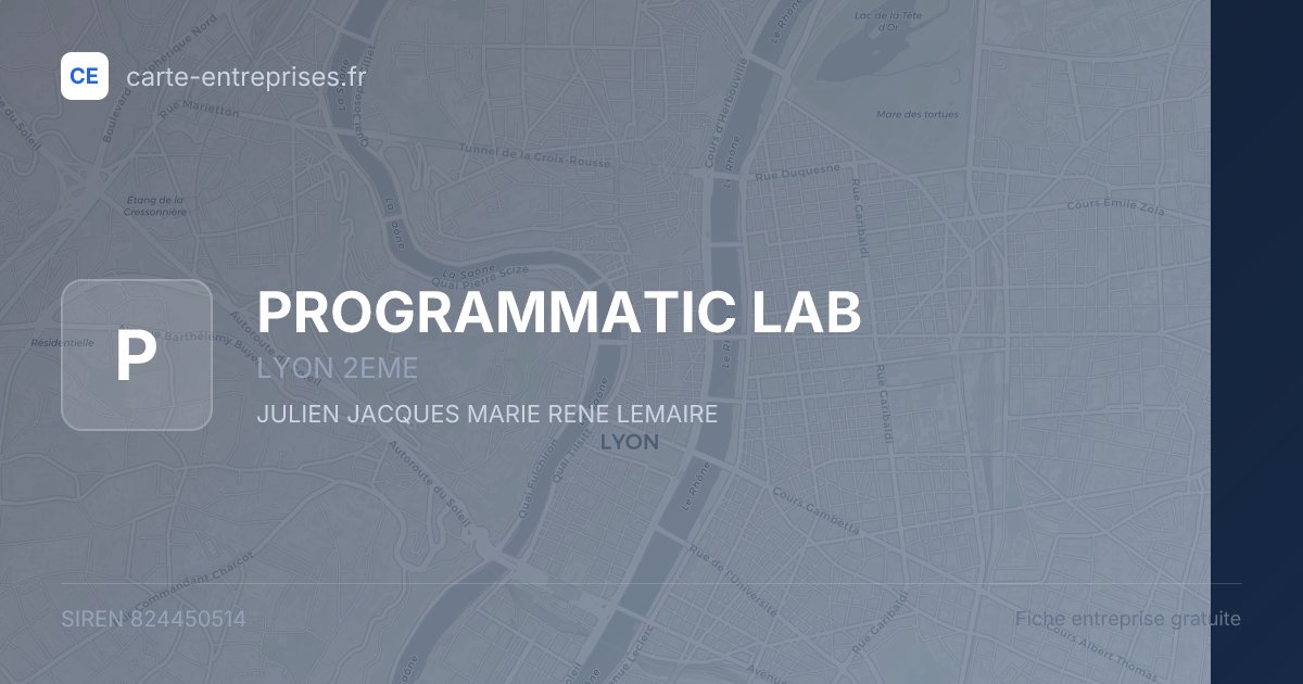 PROGRAMMATIC LAB — 824450514 — fiche entreprise
