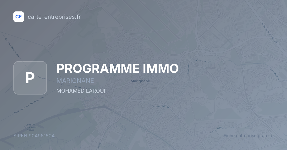 PROGRAMME IMMO — 904961604 — fiche entreprise