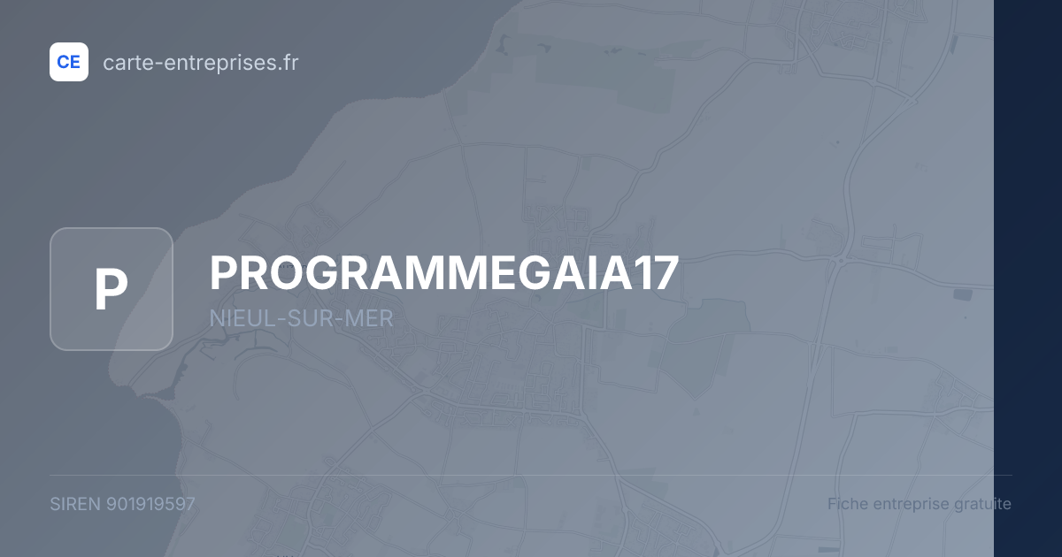 PROGRAMMEGAIA17 — 901919597 — fiche entreprise