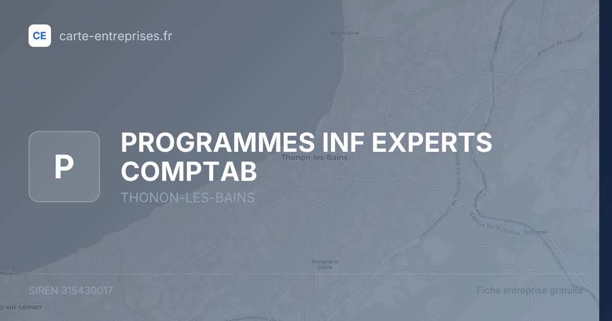 PROGRAMMES INF EXPERTS COMPTAB — 315430017 — fiche entreprise