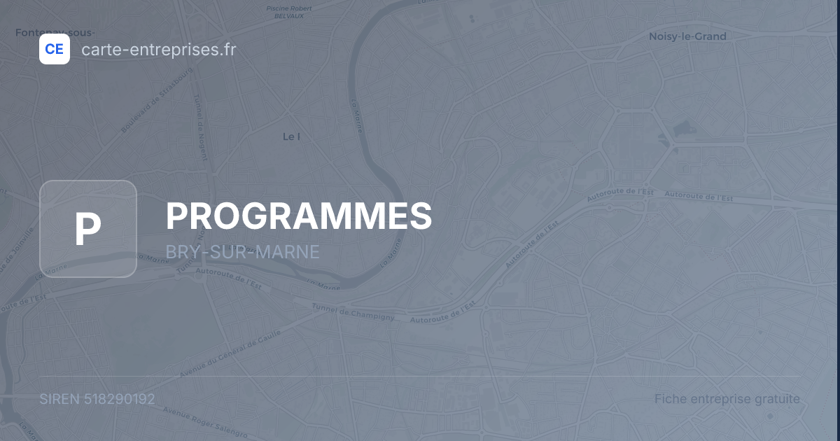 PROGRAMMES — 518290192 — fiche entreprise