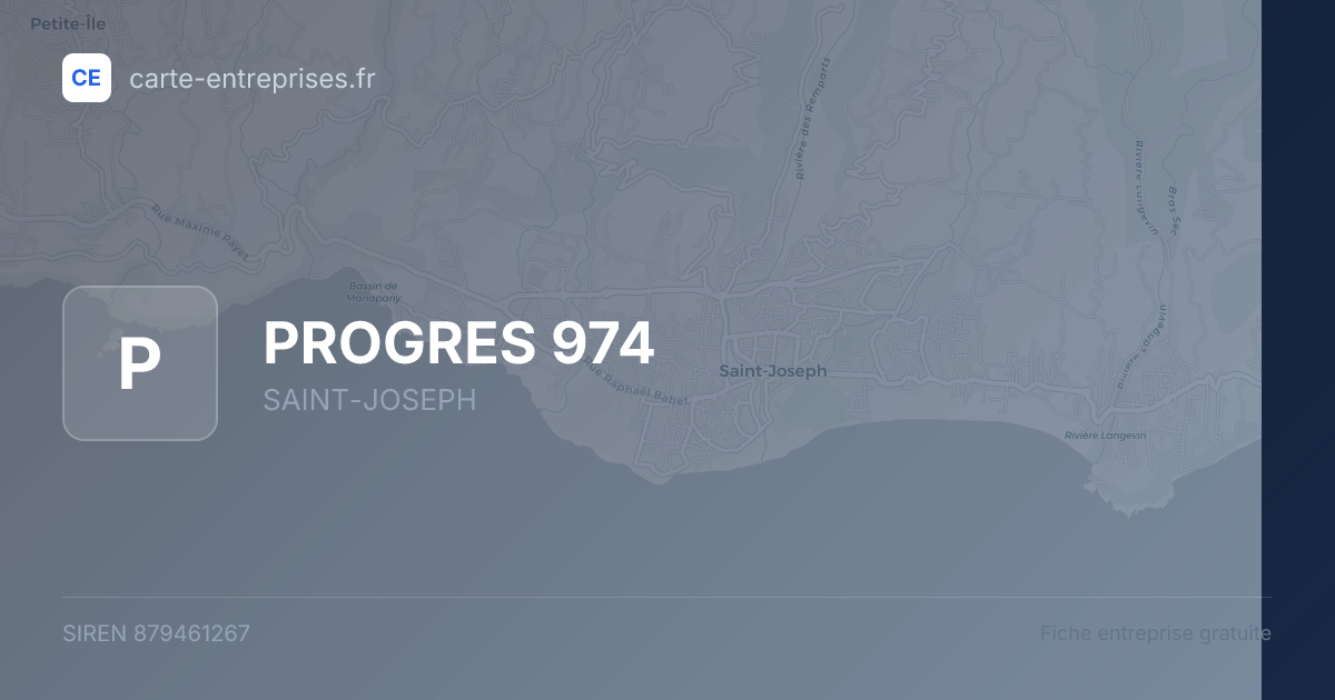 PROGRES 974 — 879461267 — fiche entreprise