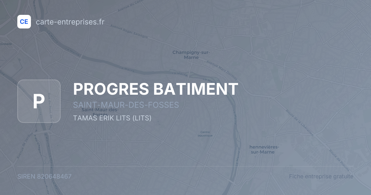 PROGRES BATIMENT — 820648467 — fiche entreprise